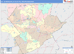 East Stroudsburg Metro Area Digital Map Color Cast Style